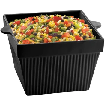 TableCraft CW1490BK 6.5 Qt. Black Cast Aluminum Square Bowl