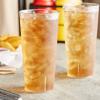 Choice 24 oz. Clear Plastic Pebbled Tumbler - 12/Pack