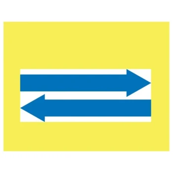Cosco 098227 19" x 15" Blank Yellow Stake Sign with Blue Directional Arrows
