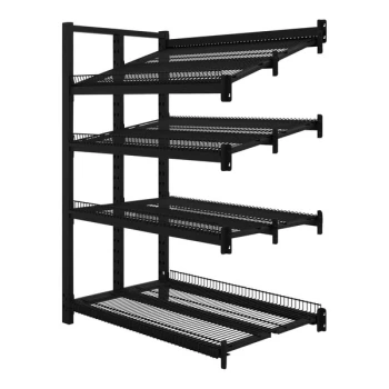 Wanzl 36" x 24" x 78" 4-Shelf Beer Cave Cooler Add-On Shelving Unit