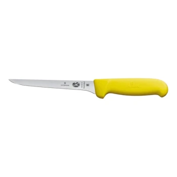 Victorinox 6" Narrow Flexible Boning Knife with Yellow Fibrox Handle 5.6418.15