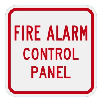 Lavex 12" x 12" Engineer-Grade Reflective Aluminum "Fire Alarm Control Panel" Safety Sign