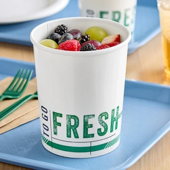 Inno-Pak To Go Fresh 32 oz. Poly-Coated Paper Food Cup - 500/Case