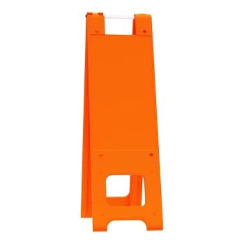 Plasticade® Narrowcade 12" x 24" Orange Double-Sided A-Frame Sign Stand 150-O