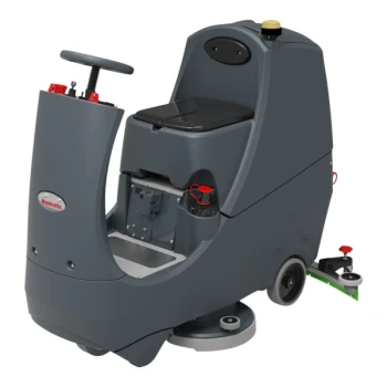 NaceCare Solutions CRL 2128/50T 916888 28" Cordless Ride-On Dual-Disc Floor Scrubber with Traction Drive, Rechargeable 50 Ah LiFePO4 Battery, and Onboard Charger - 21 Gallon, 150 RPM