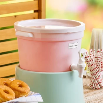 Choice 3 Gallon White Round Beverage Dispenser