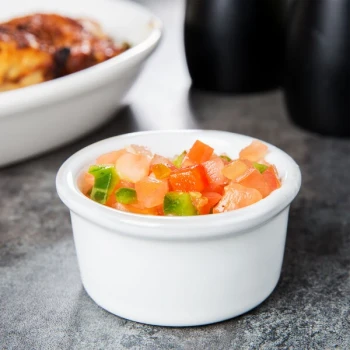 Tuxton GAA-752 TuxTrendz Artisan Agave 2.5 oz. China Ramekin - 24/Case