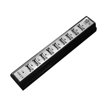 H. Risch, Inc. LED-CS Black LED Menu Charger and Bill Presenter with 10 Ports