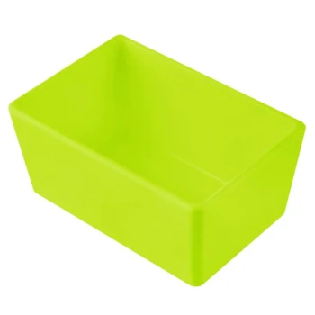 TableCraft CW5020LG Simple Solutions 1/9 Size Lime Green Cast Aluminum Straight Sided Bowl - 3" Deep
