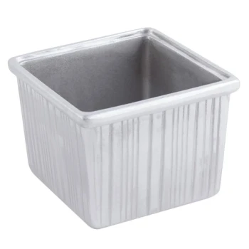 Bon Chef 9501P 232 oz. Pewter Glo Cast Aluminum Straight Sided Square Bowl