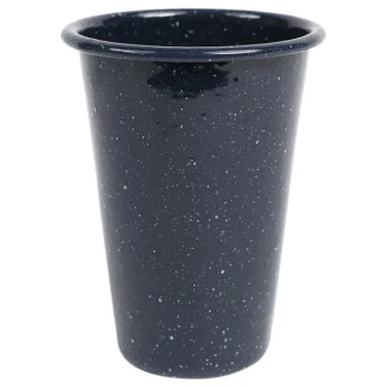 Crow Canyon Home K93NVY Stinson 14 oz. Navy Speckle Enamelware Tumbler