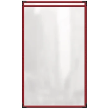 H. Risch, Inc. TES Deluxe Sewn 8 1/2" x 14" Red 2 View Vinyl Menu Cover with Black Smooth Corners and Gloss Finish