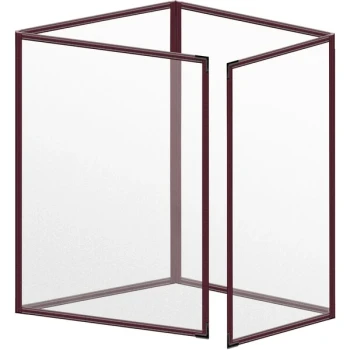 H. Risch, Inc. TETQ Deluxe Sewn 8 1/2" x 11" Maroon 8 View Foldout Vinyl Menu Cover with Black Smooth Corners and Matte Finish