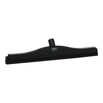 Vikan 77539 19 11/16" Black Double Foam Rubber Floor Squeegee with Plastic Frame