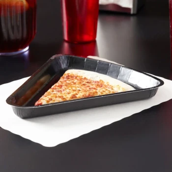 Solut Black Oven-Safe Heavy Weight Individual Pizza Slice Holder 9" - 375/Case