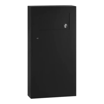 Bobrick B-35639.MBLK TrimLineSeries 3 Gallon Surface-Mounted Trash Can with Matte Black Finish