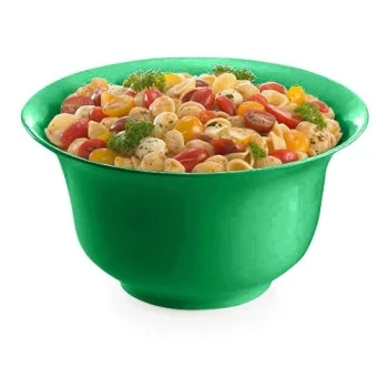 TableCraft CW3130GN 3.25 Qt. Green Cast Aluminum Tulip Salad Bowl