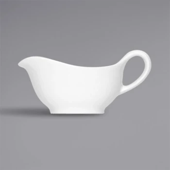 Bauscher Bonn from BauscherHepp 6.8 oz. Bright White Stackable Porcelain Gravy Boat - 36/Case