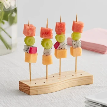 Acopa Mesa 14 Hole Natural Wood Skewer / Cake Pop Holder