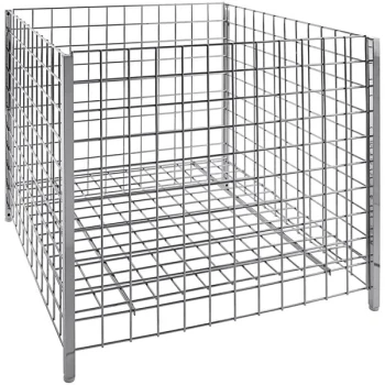 Econoco 36" x 36" x 32" Chrome Wire Stationary Retail Dump Bin