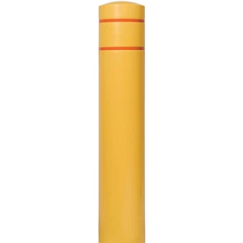 Innoplast BollardGard 11 1/8" x 60" Yellow Bollard Cover with Orange Reflective Stripes BC1160YO