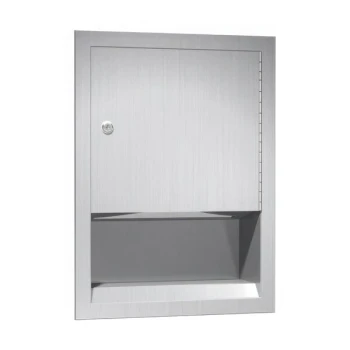 American Specialties, Inc. Traditional 10-0457 Stainless Steel Recessed C-Fold / Multifold Paper Towel Dispenser