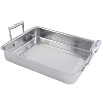 Bon Chef 60013 Cucina 3 Qt. Stainless Steel Roasting Pan - 11 3/4" x 9 3/8" x 2 1/8"