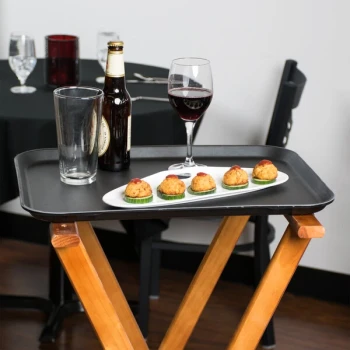 Cambro 1520CT110 Camtread® 15" x 20" Black Satin Non-Skid Serving Tray