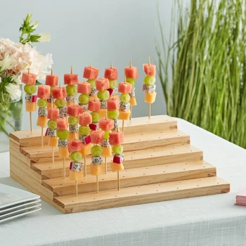 Acopa Mesa 75 Hole Natural Wood Skewer / Cake Pop Holder