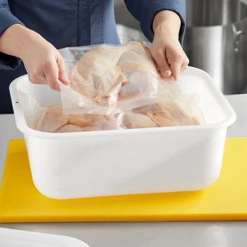 Choice 14 1/2" x 12 1/2" x 5" White Plastic Food Storage Box