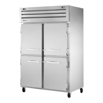 True STR2DT-4HS Spec Series 52 5/8" Stainless Steel 2 Section Dual Temperature Reach-In Combination Refrigerator / Freezer