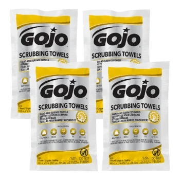 GOJO® 6380-04 Scrubbing Towels Heavy Duty Wipes Display Carton - 320/Case