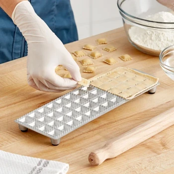 Imperia 7302 RavioChef 48 Count Ravioli Mold with Rolling Pin
