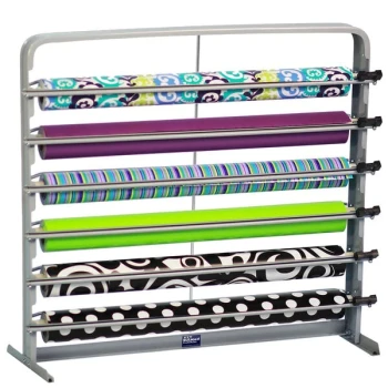Bulman T624-24 24" Horizontal Gray 6 Roll Paper Cutter Rack