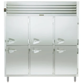 Traulsen RHT332NPUT-HHS Stainless Steel Three Section Solid Half Door Narrow Pass-Through Refrigerator - Specification Line