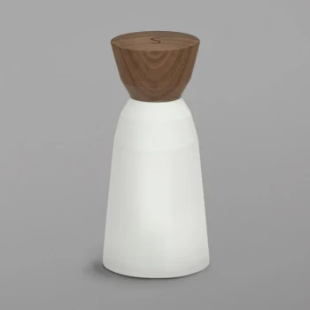 Schonwald 9124010 Allure 5 7/8" Bone White Porcelain Salt Mill - 6/Case