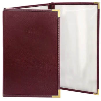 H. Risch, Inc. SEV-3V Seville 5 1/2" x 8 1/2" Customizable 3 View Menu Cover