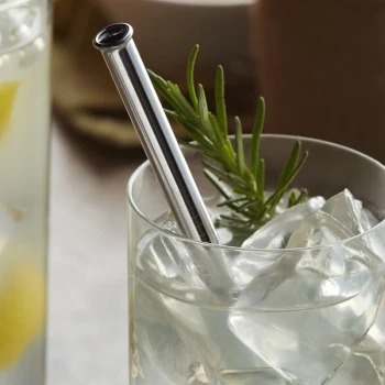 Barfly® M37116 6 1/2" Stainless Steel Reusable Straight Straw with 5/16" Diameter