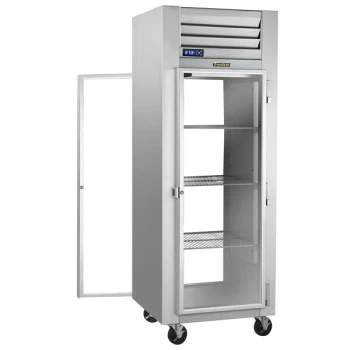 Traulsen G16012P Solid Front, Glass Back Door 1 Section Pass-Through Refrigerator - Right / Right Hinged Doors