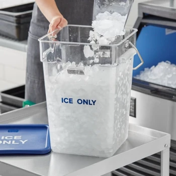 Vigor 5.5 Gallon Polycarbonate Square Ice Tote with Lid