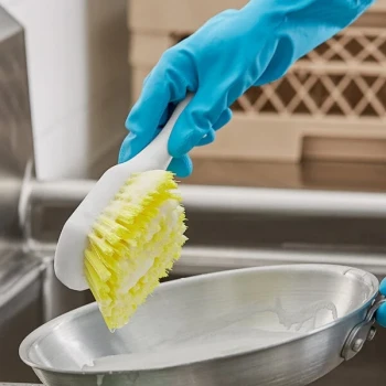 O-Cedar Commercial 252-12 9" Yellow Polyester Utility Brush