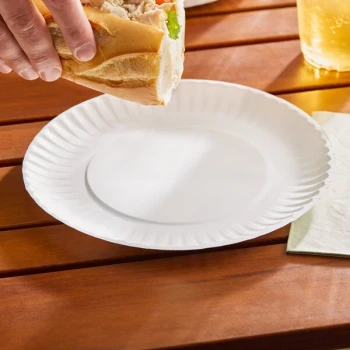 Choice 9" White Coated Paper Plate - 1,000/Case