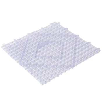 San Jamar VM5280CL-12 Versa-Mat® 12" x 12" Clear Interlocking Bar Matting - 12/Case