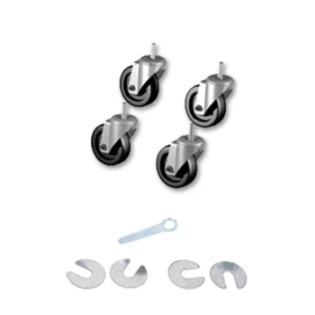 True 830280 2 1/2 inch Swivel Stem Casters with Silver Housings - 4/Set