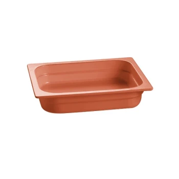TableCraft CW310CP 12 3/4" x 10 3/8" x 2 1/2" Copper Half Size Cast Aluminum Food Pan