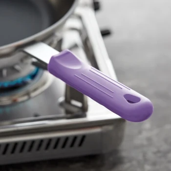 Choice Purple Allergen-Free Removable Silicone Pan Handle Sleeve for 10" and 12" Aluminum Fry Pans