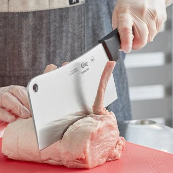 Choice 8" Stainless Steel Cleaver with Black Handle