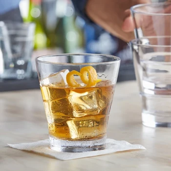 Acopa Select 12 oz. Flared Stackable Rocks / Old Fashioned Glass - Sample