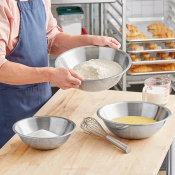 Choice Heavy Weight Stainless Steel Mixing Bowl Set - 3/Set