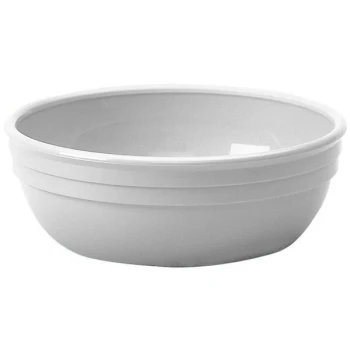 Cambro 100CW148 Camwear® 12.5 oz. White Polycarbonate Nappie Bowl - 48/Case